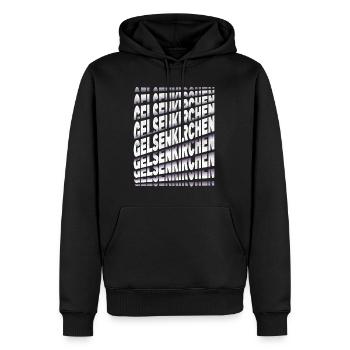 Gelsenkirchen Deutschland Stadt Schrift Skyline - Männer Premium Bio Hoodie - Schwarz - Vorne - Nico (187cm)