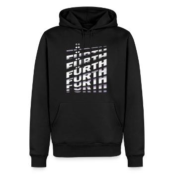 Fürth Germany City Font Skyline Accueil - Sweat à capuche Premium bio Homme - noir - Devant - Nico (187cm)