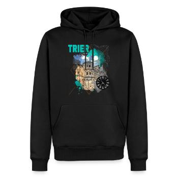 Trier Deutschland Stadt Skyline Vintage Retro - Männer Premium Bio Hoodie - Schwarz - Vorne - Nico (187cm)
