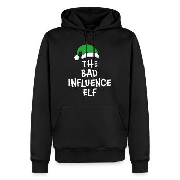 The Bad Influence Elf - Men’s Premium Organic Hoodie - black - Front - Nico (187cm)
