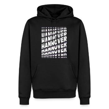 Hanover Allemagne City Font Skyline Accueil - Sweat à capuche Premium bio Homme - noir - Devant - Nico (187cm)