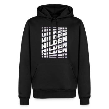 Hilden Deutschland Stadt Schrift Skyline Heimat - Männer Premium Bio Hoodie - Schwarz - Vorne - Nico (187cm)