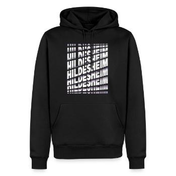 Hildesheim Allemagne City Font Skyline - Sweat à capuche Premium bio Homme - noir - Devant - Nico (187cm)