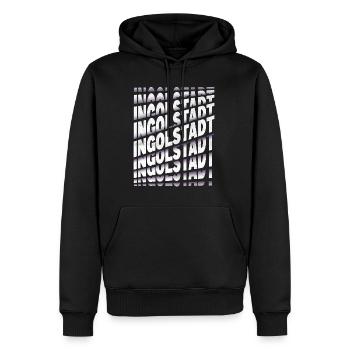 Ingolstadt Deutschland Stadt Schrift Skyline - Männer Premium Bio Hoodie - Schwarz - Vorne - Nico (187cm)