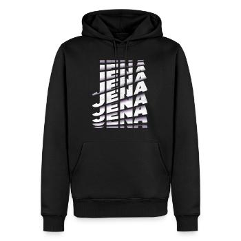 Jena Deutschland Stadt Schrift Skyline Heimat - Männer Premium Bio Hoodie - Schwarz - Vorne - Nico (187cm)