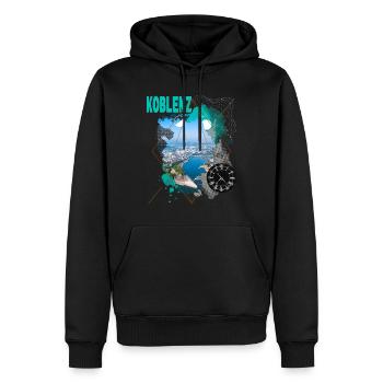 Koblenz Deutschland Stadt Skyline Vintage Retro - Männer Premium Bio Hoodie - Schwarz - Vorne - Nico (187cm)