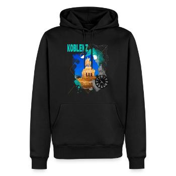 Koblenz Deutschland Stadt Skyline Vintage Retro - Männer Premium Bio Hoodie - Schwarz - Vorne - Nico (187cm)