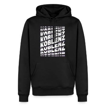 Koblenz Deutschland Stadt Schrift Skyline Heimat - Männer Premium Bio Hoodie - Schwarz - Vorne - Nico (187cm)