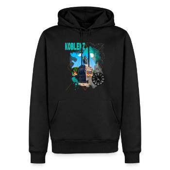 Koblenz Deutschland Stadt Skyline Vintage Retro - Männer Premium Bio Hoodie - Schwarz - Vorne - Nico (187cm)