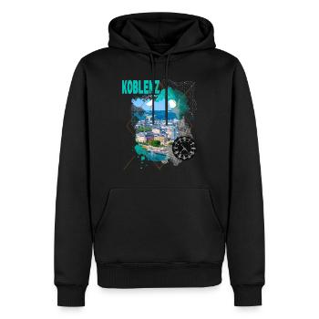 Koblenz Deutschland Stadt Skyline Vintage Retro - Männer Premium Bio Hoodie - Schwarz - Vorne - Nico (187cm)