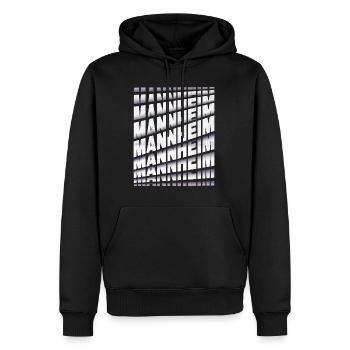 Mannheim Deutschland Stadt Schrift Skyline Heimat - Männer Premium Bio Hoodie - Schwarz - Vorne - Nico (187cm)