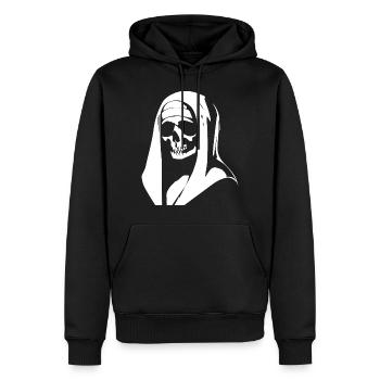 Der Reiz der Dunkelheit Unheilige Nonne, Gotik und Oc - Männer Premium Bio Hoodie - Schwarz - Vorne - Nico (187cm)