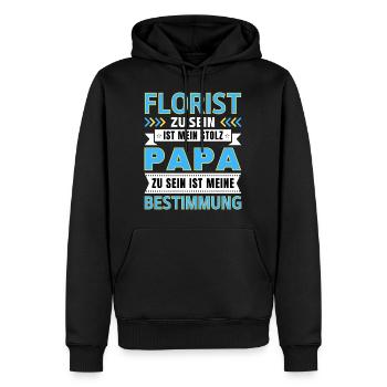Florist zu sein ist mein Stolz; Papa Geschenk - Männer Premium Bio Hoodie - Schwarz - Vorne - Nico (187cm)