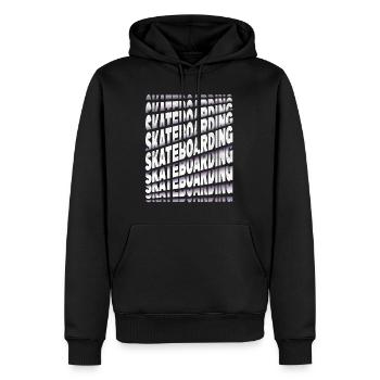 Skateboarding Skate Skater Skateboard Sk8 Schrift - Männer Premium Bio Hoodie - Schwarz - Vorne - Nico (187cm)