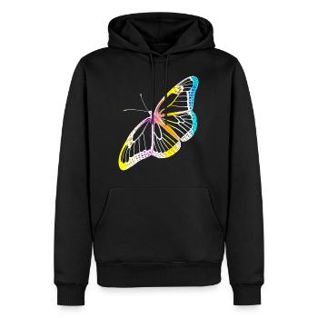 Butterfly Butterfly Monarch Spring Colorful Gift - Men’s Premium Organic Hoodie - black - Front - Nico (187cm)