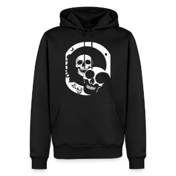 Horror Skull Skull Art Skull Gothic Heavy Metal - Men’s Premium Organic Hoodie - black - Front - Nico (187cm)