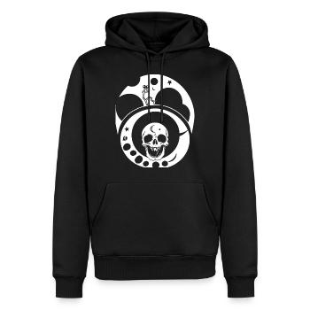 Horror Skull Skull Art Skull Gothic Heavy Metal - Men’s Premium Organic Hoodie - black - Front - Nico (187cm)
