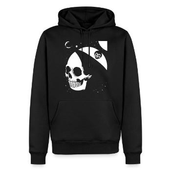 Horror Skull Skull Art Skull Gothic Heavy Metal - Men’s Premium Organic Hoodie - black - Front - Nico (187cm)