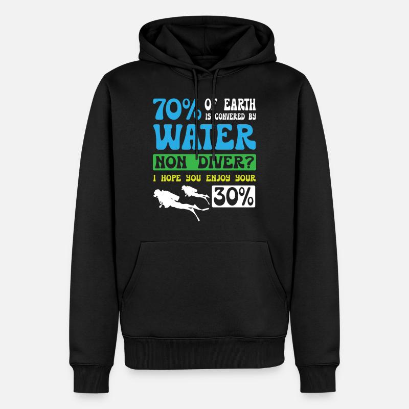 Profitez de votre plongée - Sweat à capuche Premium bio Homme - noir