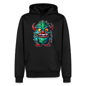 Monstre laid - Sweat à capuche Premium bio Homme - noir - Devant - Nico (187cm)