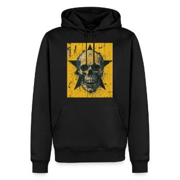 The Skull - Skull, Totenkopf, Teufel - Männer Premium Bio Hoodie - Schwarz - Vorne - Nico (187cm)