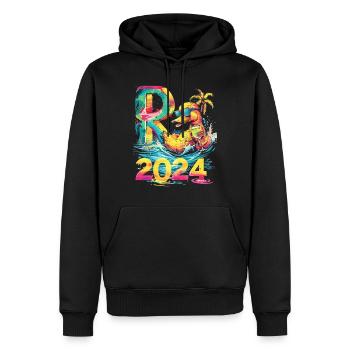 Pension 2024 Canard Retraité Retraité Drôle - Sweat à capuche Premium bio Homme - noir - Devant - Nico (187cm)