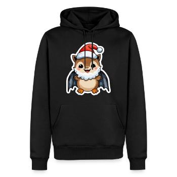 Fledermaus Weihnachten - Männer Premium Bio Hoodie - Schwarz - Vorne - Nico (187cm)