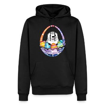 Otter Ostern Wasserfarben - Männer Premium Bio Hoodie - Schwarz - Vorne - Nico (187cm)