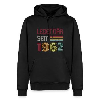 Legendär Seit 1962 Jahr Retro 62er Jahrgang - Männer Premium Bio Hoodie - Schwarz - Vorne - Nico (187cm)