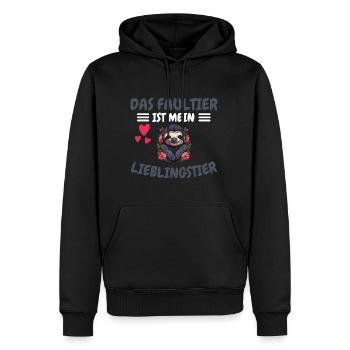 Lieblingstier Tropisches Tier Geschenk Faultier - Männer Premium Bio Hoodie - Schwarz - Vorne - Nico (187cm)