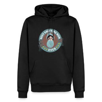 Nähen Stricken Häkeln Mama Best Knitting Mom Ever - Männer Premium Bio Hoodie - Schwarz - Vorne - Nico (187cm)
