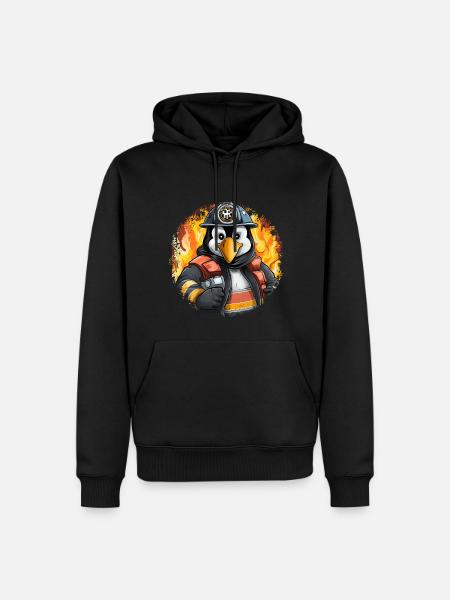 Brigade de pompiers Penguin - Sweat à capuche Premium bio Homme - noir