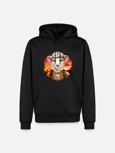 Fire Brigade Sheep - Men’s Premium Organic Hoodie - black