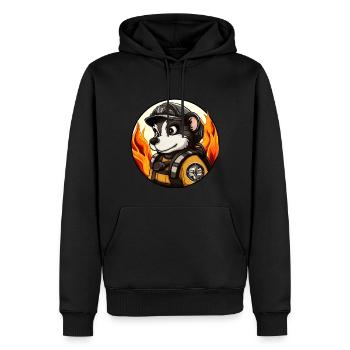 Stinktiere Feuerwehr - Männer Premium Bio Hoodie - Schwarz - Vorne - Nico (187cm)