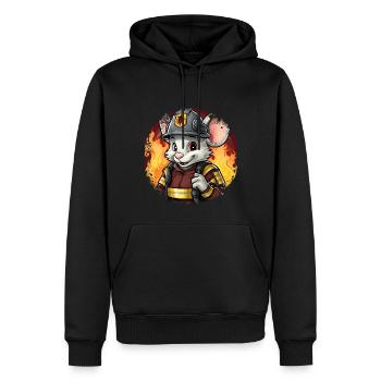 Fire Brigade Mouse - Men’s Premium Organic Hoodie - black - Front - Nico (187cm)