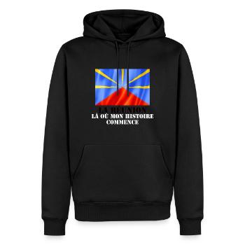Wiedersehen Meine Geschichte Geschenkidee Mann Frau - Männer Premium Bio Hoodie - Schwarz - Vorne - Nico (187cm)