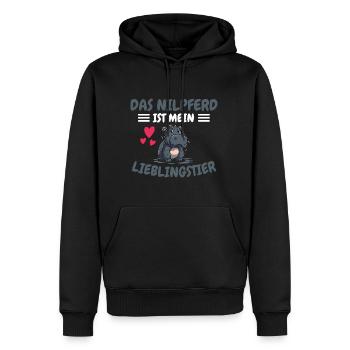 Nilpferd Lieblingstier Afrika Tier Geschenk Hippo - Männer Premium Bio Hoodie - Schwarz - Vorne - Nico (187cm)
