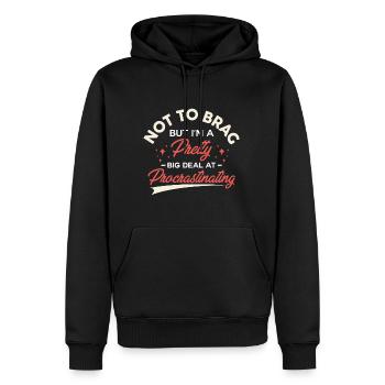 Assez gros problème à la procrastination - Sweat à capuche Premium bio Homme - noir - Devant - Nico (187cm)