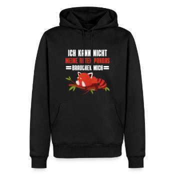 Zoo Tierliebhaber Geschenk Lustiges Roter Panda - Männer Premium Bio Hoodie - Schwarz - Vorne - Nico (187cm)