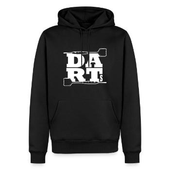 Fléchette Dart Dart Dart - Sweat à capuche Premium bio Homme - noir - Devant - Nico (187cm)