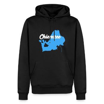 See - Männer Premium Bio Hoodie - Schwarz - Vorne - Nico (187cm)