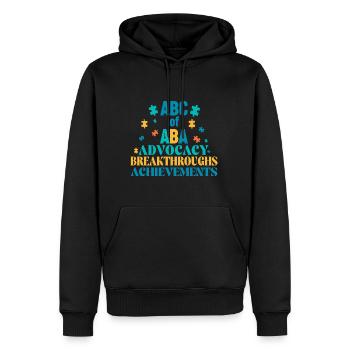 Thérapeute ABA Travailleur social Sensibilisation à l’autisme - Sweat à capuche Premium bio Homme - noir - Devant - Nico (187cm)