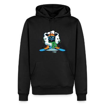 Vous aimez le ski ? - Sweat à capuche Premium bio Homme - noir - Devant - Nico (187cm)