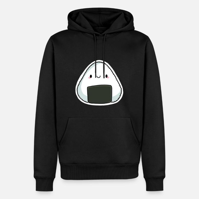 Chibi Onigiri - Männer Premium Bio Hoodie - Schwarz