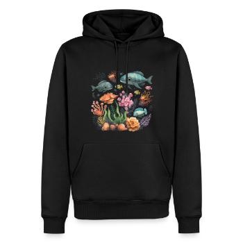 Fische Korallen Meer Ozean Meeresleben Tiere - Männer Premium Bio Hoodie - Schwarz - Vorne - Nico (187cm)