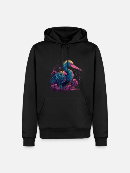 Pelican Bird Waterfowl - Men’s Premium Organic Hoodie - black
