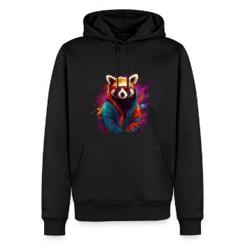 Red Panda Cat Bear Red Panda Sunglasses - Men’s Premium Organic Hoodie - black - Front - Nico (187cm)