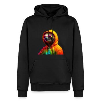 Sloth Sunglasses Cool Sloth Wilderness - Men’s Premium Organic Hoodie - black - Front - Nico (187cm)