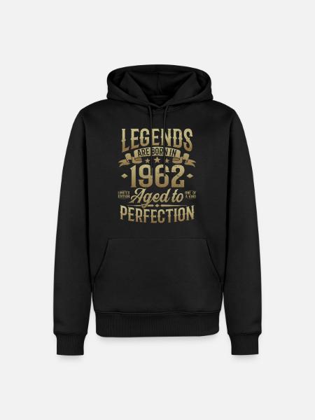 Jahrgang 1962 geboren Legenden Geburtstag Geschenk - Herre Premium økologisk hoodie - sort