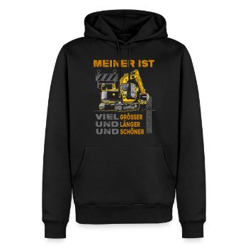 Bagger Baggerfahrer große Baggerschaufel Bau-memes - Männer Premium Bio Hoodie - Schwarz - Vorne - Nico (187cm)